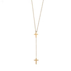 Collana doppia croce