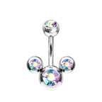 Piercing Ombelico Tris Zircone