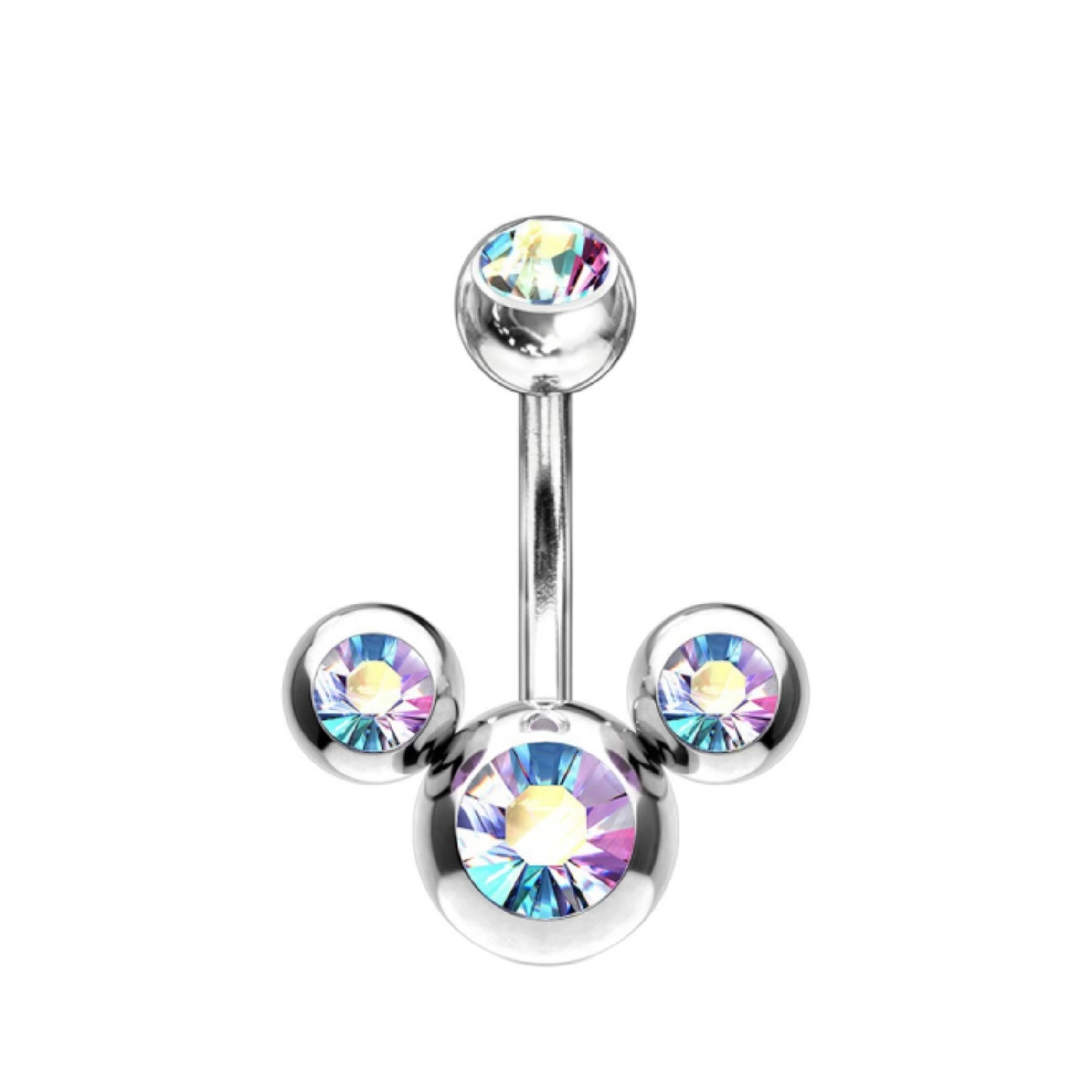 Piercing Ombelico Tris Zircone