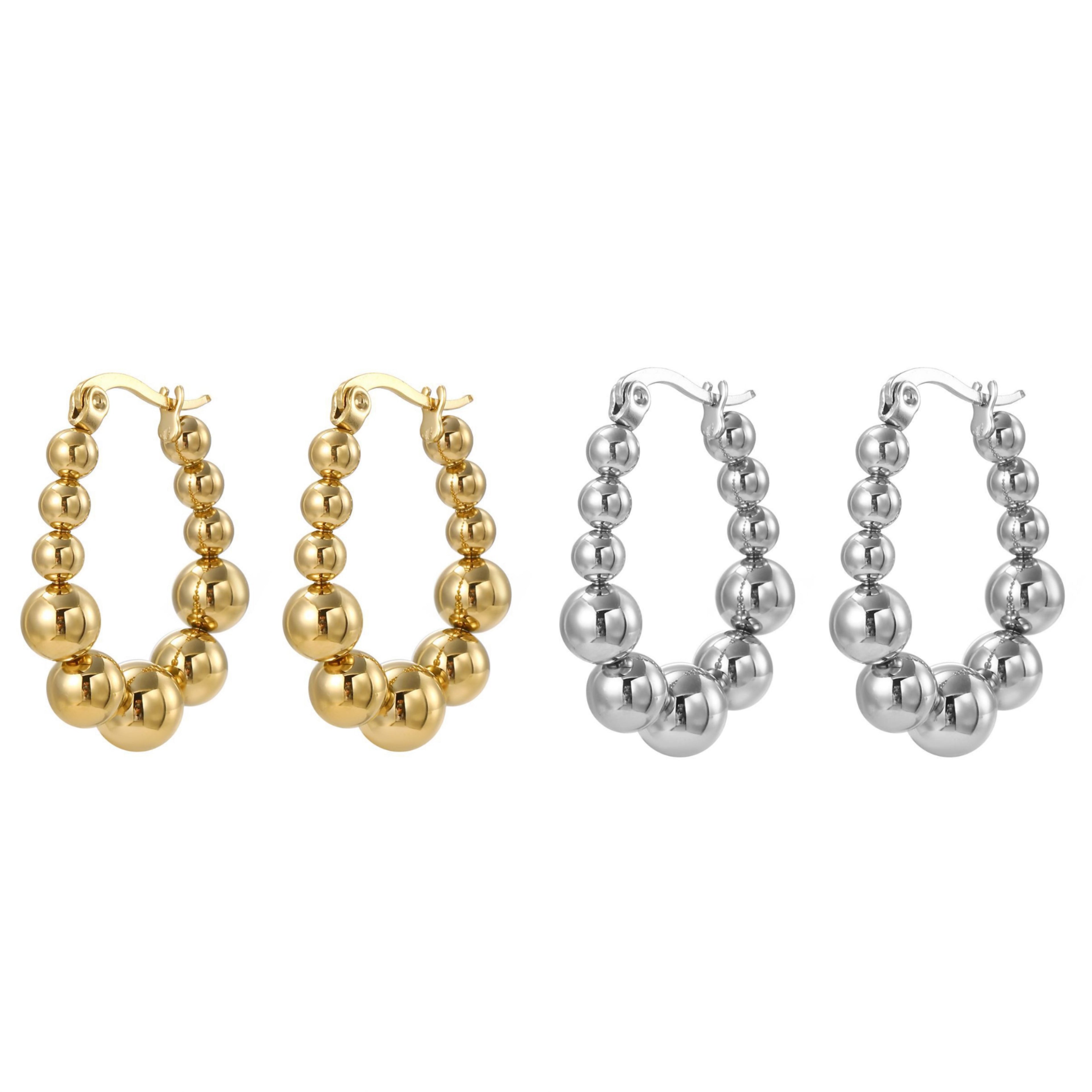 STOP&GO-Orecchini infinity ball irregular ovale