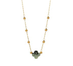 Collana pietra naturale - Quadrifoglio