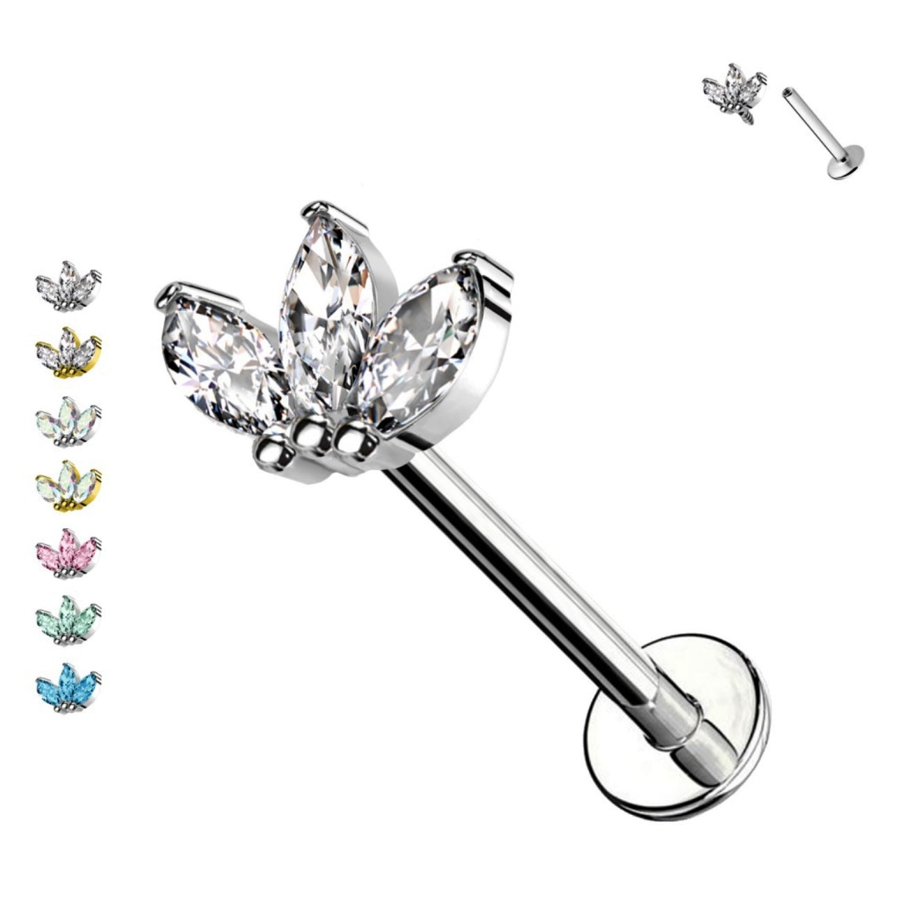 Piercing 3 petali di Loto