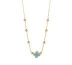 Collana pietra naturale - Quadrifoglio