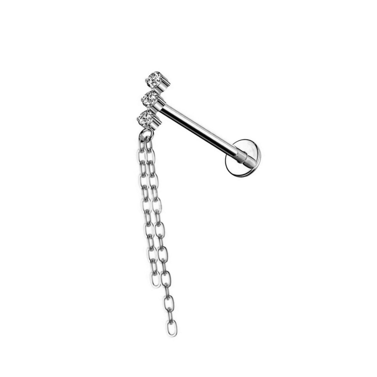 Piercing Barra Luce con catena