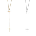 Collana doppia croce
