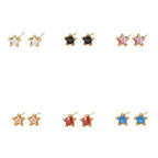 Orecchini sgranelli stelle colorate