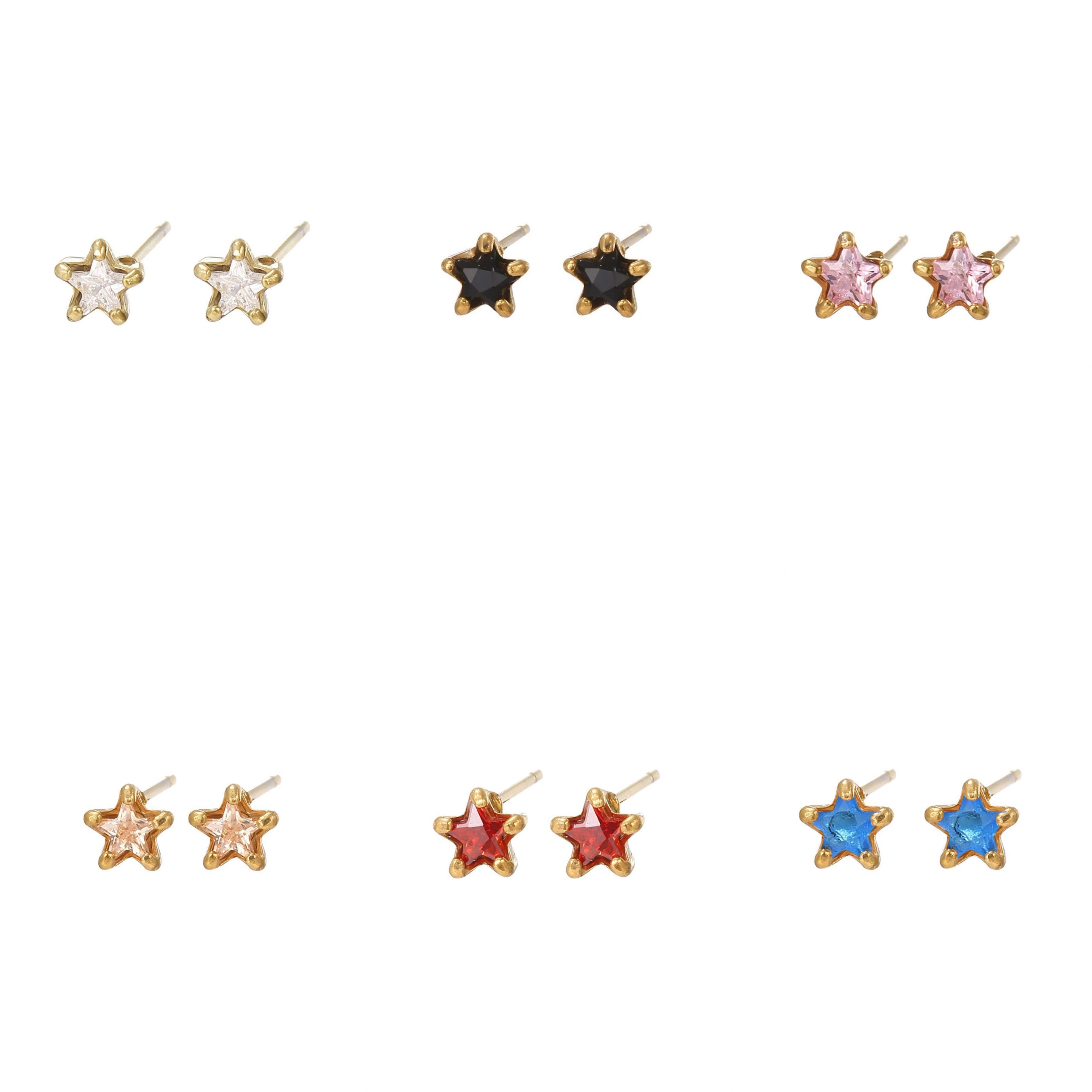 Orecchini sgranelli stelle colorate