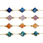 Bracciale pietre naturali - Quadrifoglio