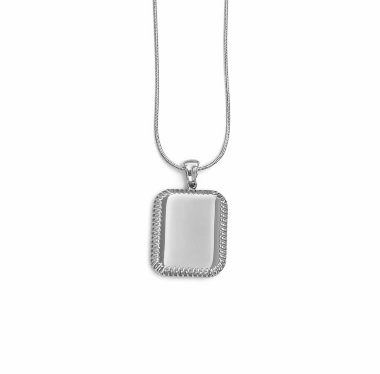 Collana Medaglia Rettangolo Personalizzabile