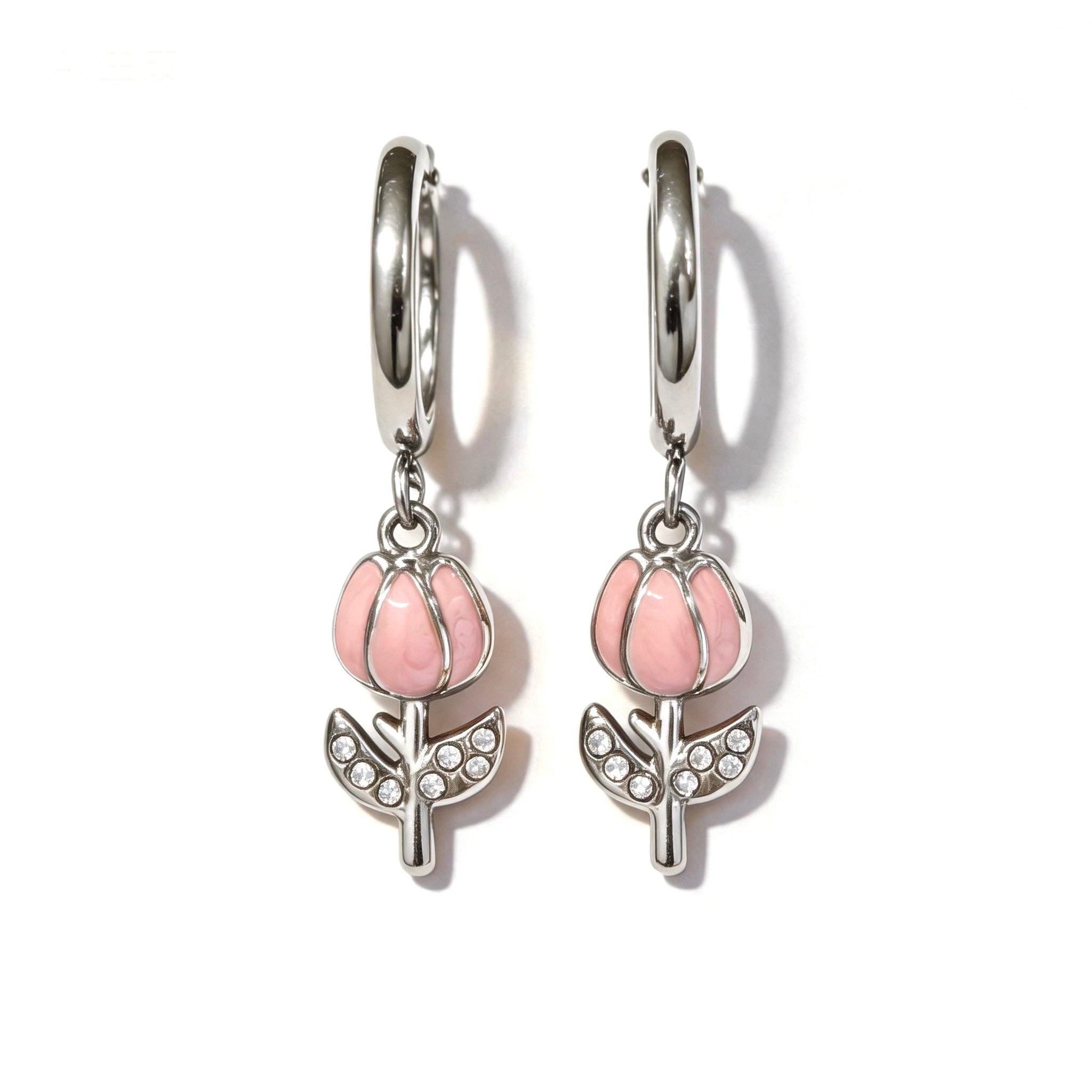 Orecchini Hoop Tulipano Pastel