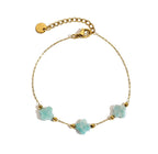Bracciale pietre naturali - Quadrifoglio