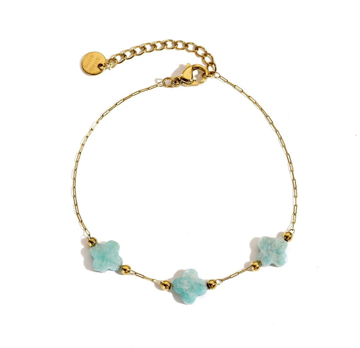Bracciale pietre naturali - Quadrifoglio