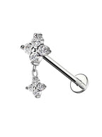 Piercing Fior di Quattro zirconi