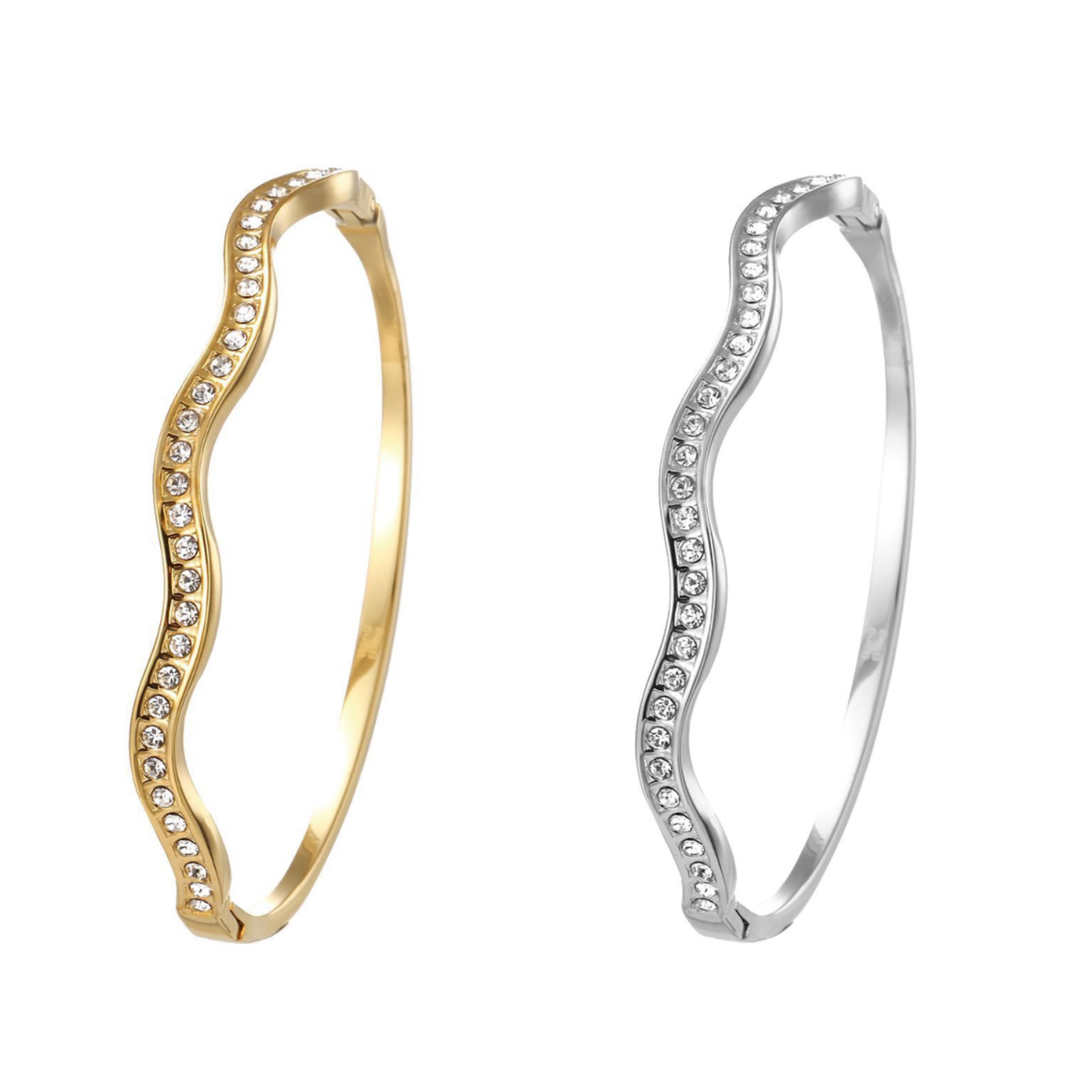 Bracciale rigido chiuso - Onda Luce