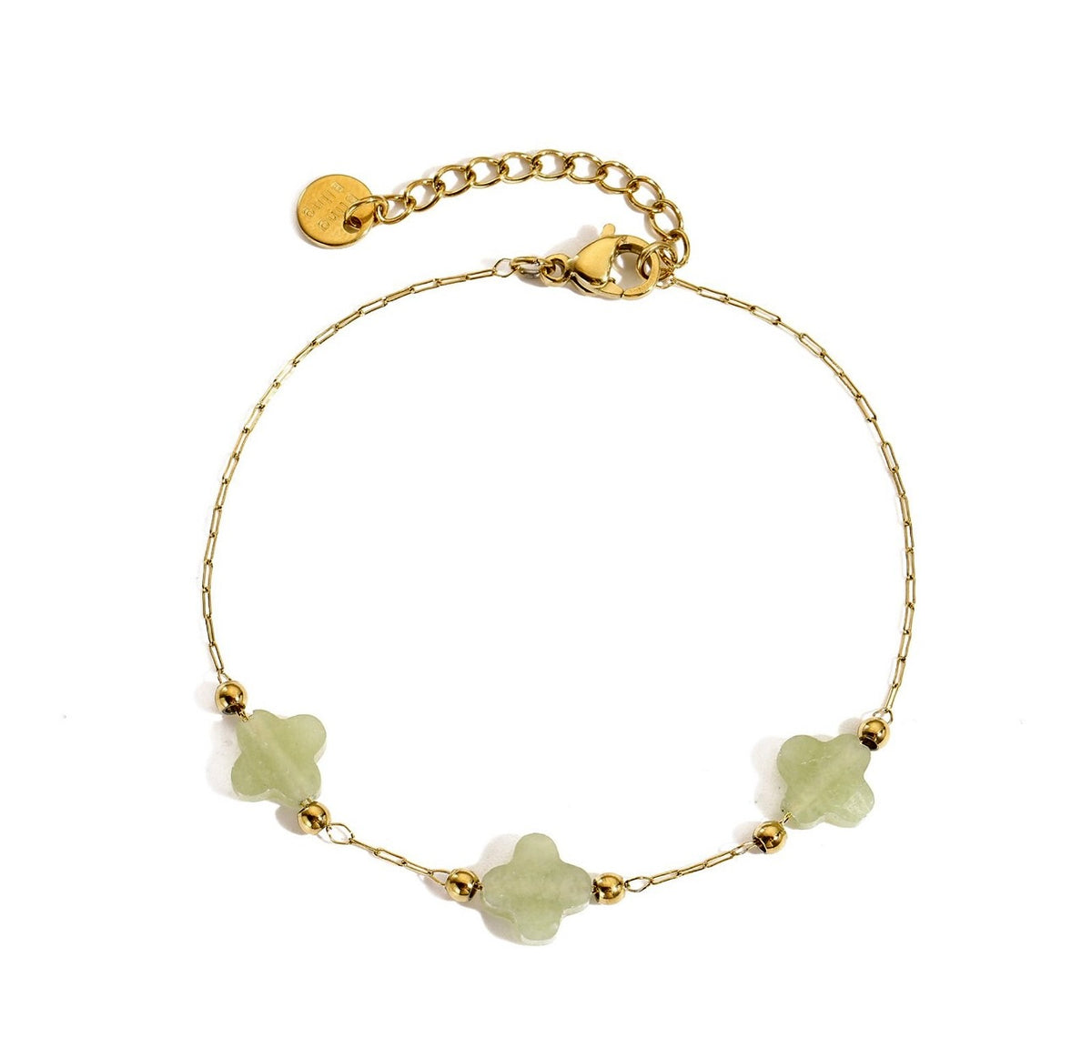Bracciale pietre naturali - Quadrifoglio