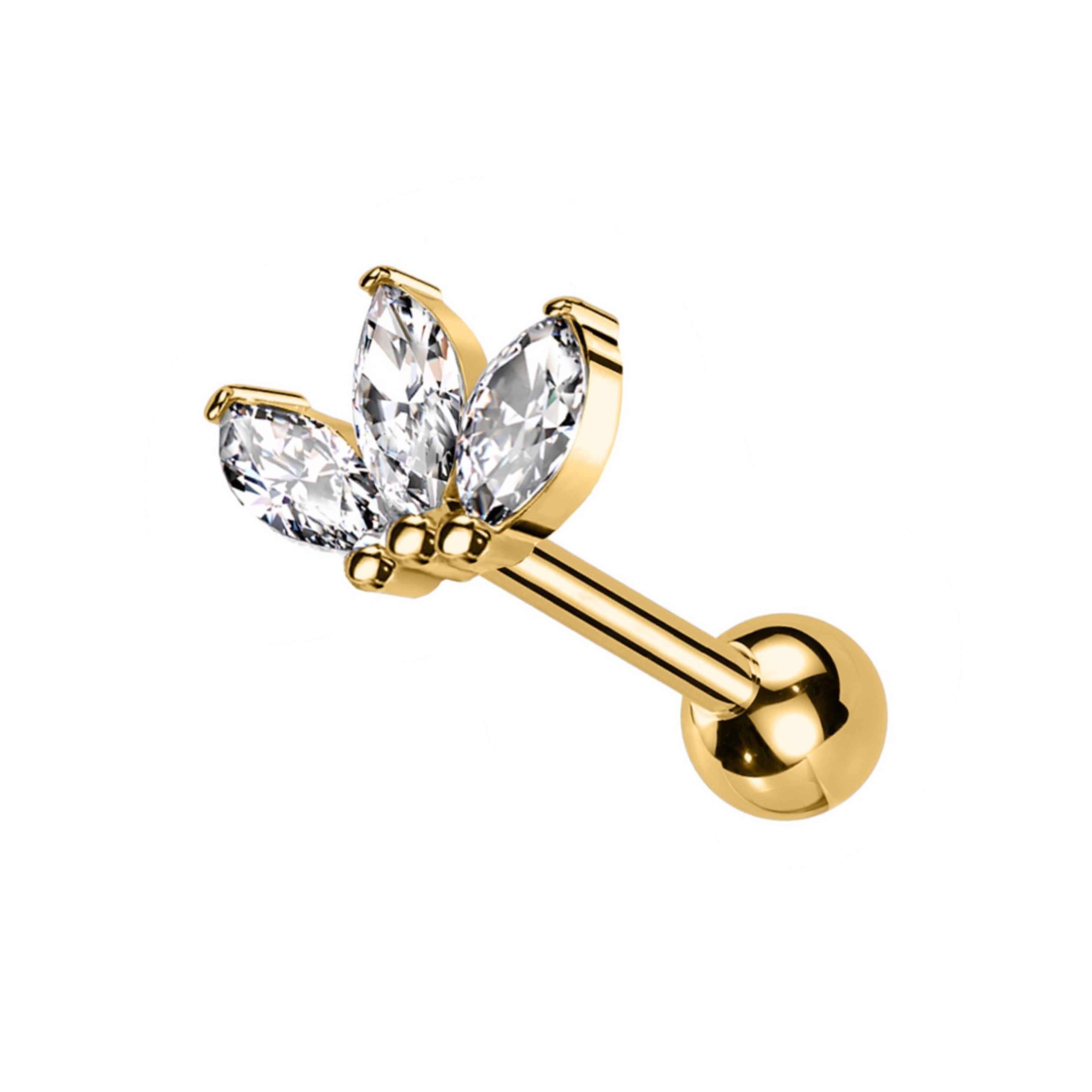 Piercing 3 petali di loto