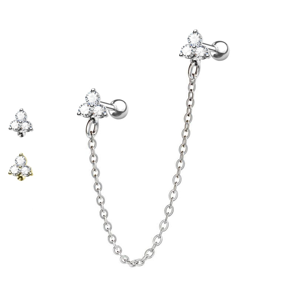 Piercing Trilumi con Catena