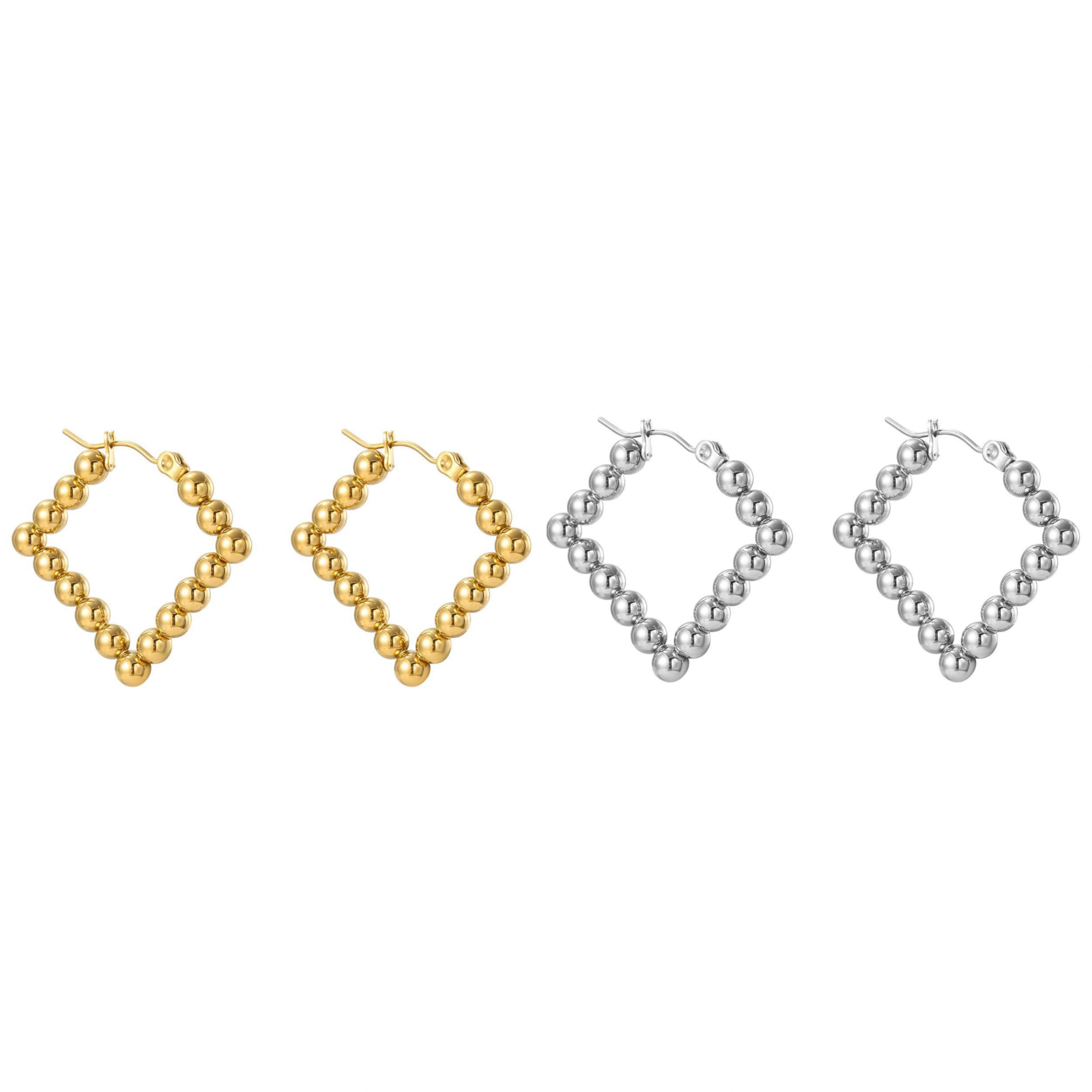 STOP&GO-Orecchini infinity ball rombo