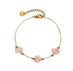 Bracciale pietre naturali - Quadrifoglio