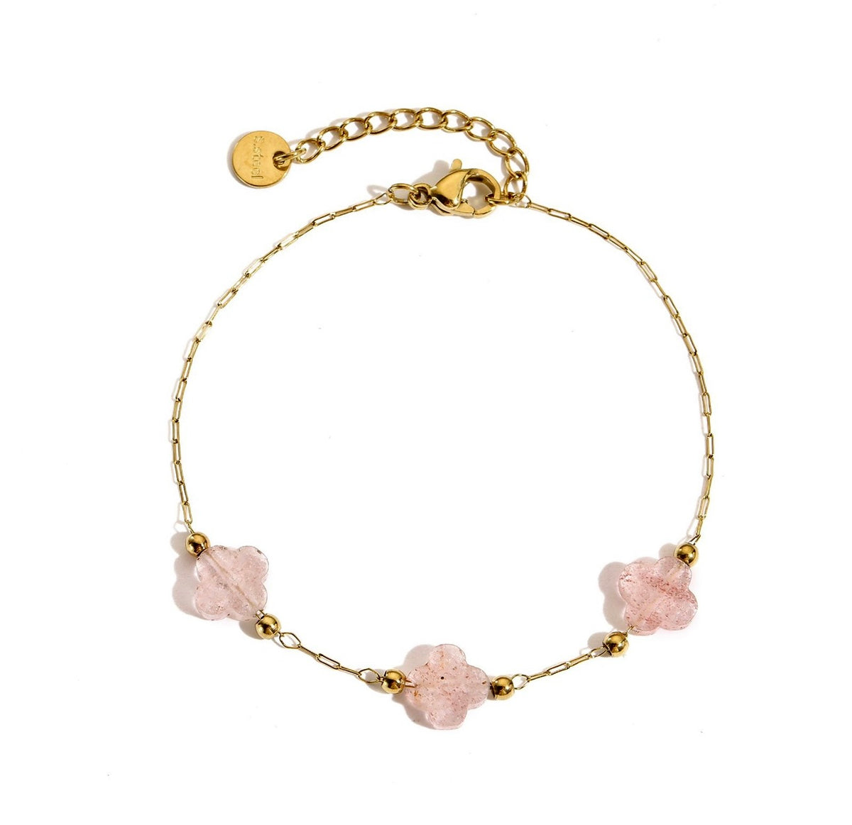 Bracciale pietre naturali - Quadrifoglio