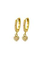 Orecchini Hoop Mini Love pendente