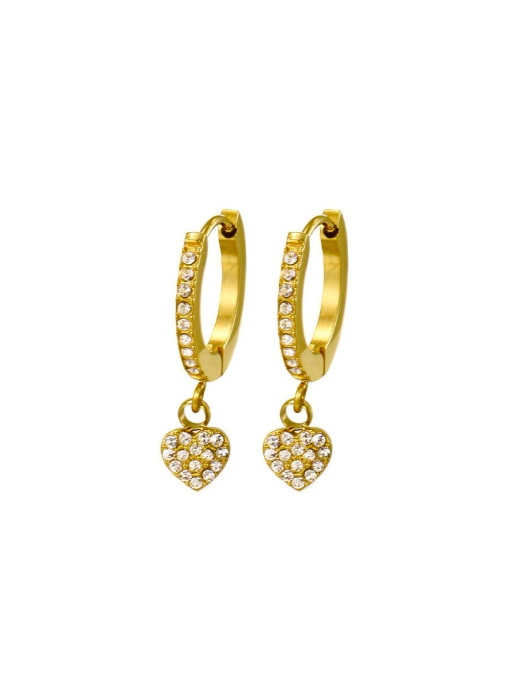 Orecchini Hoop Mini Love pendente