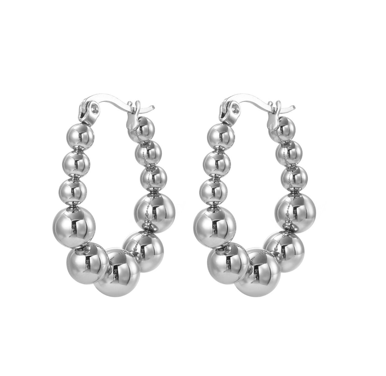 STOP&GO-Orecchini infinity ball irregular ovale