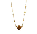 Collana pietra naturale - Quadrifoglio
