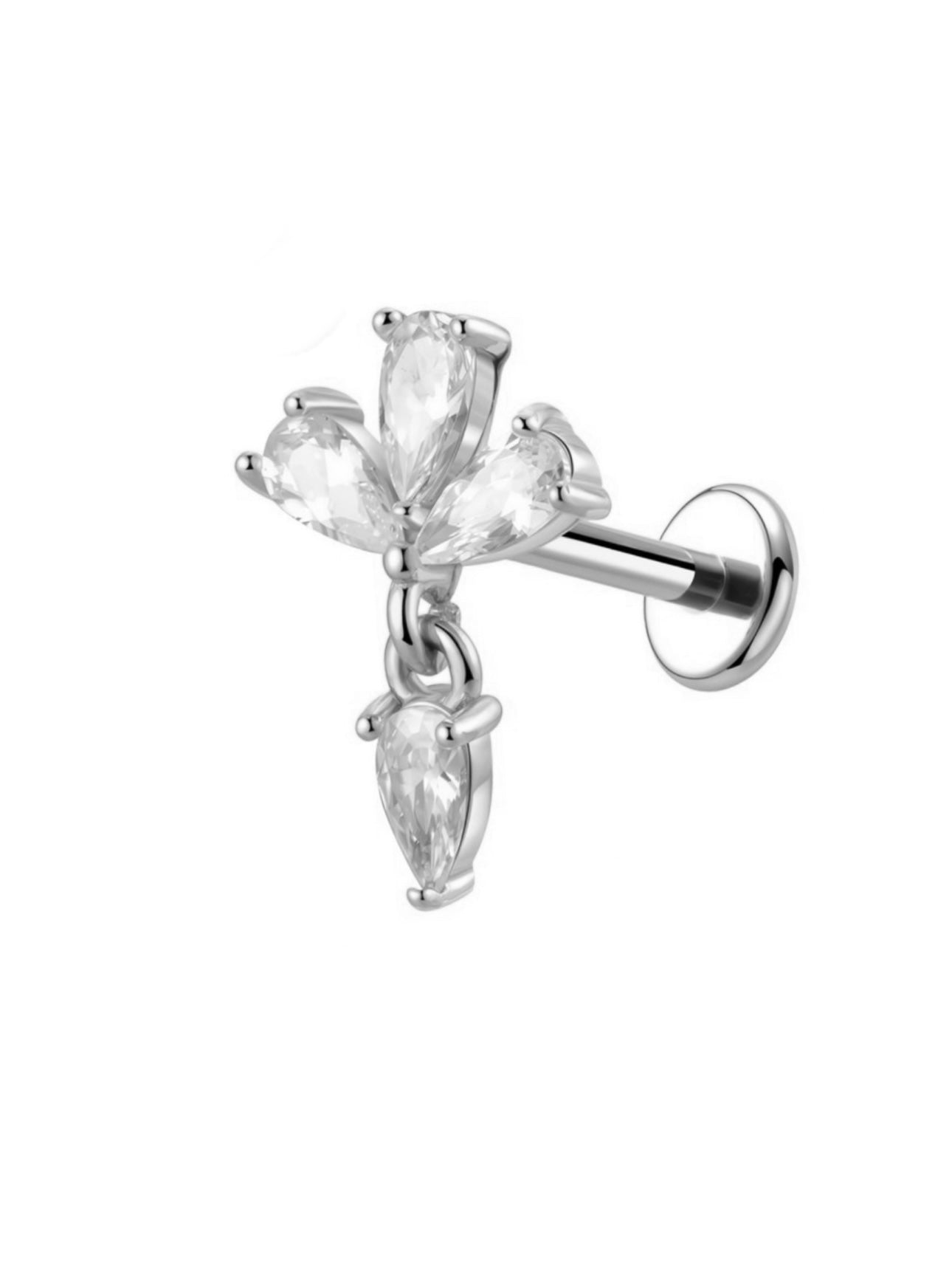 Piercing Fiore Pendente a Goccia