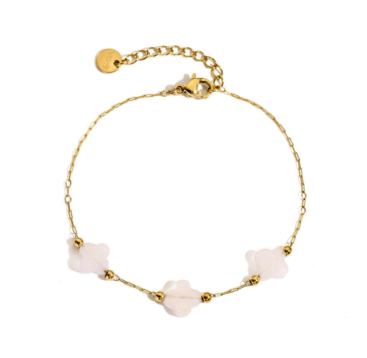 Bracciale pietre naturali - Quadrifoglio