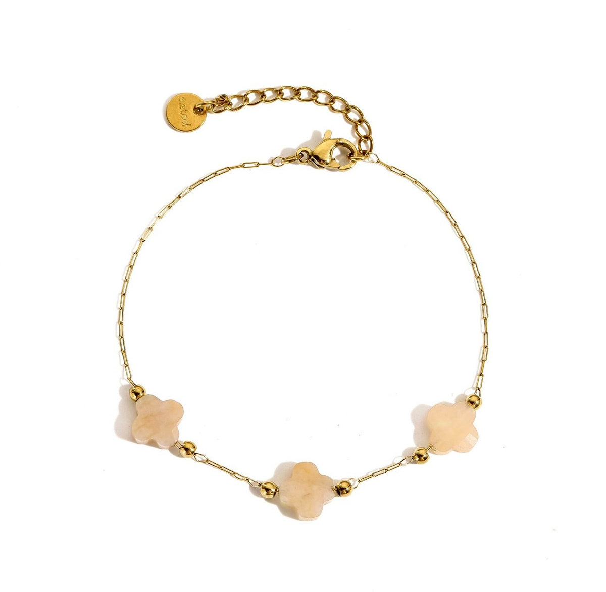 Bracciale pietre naturali - Quadrifoglio