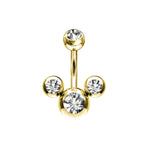 Piercing Ombelico Tris Zircone