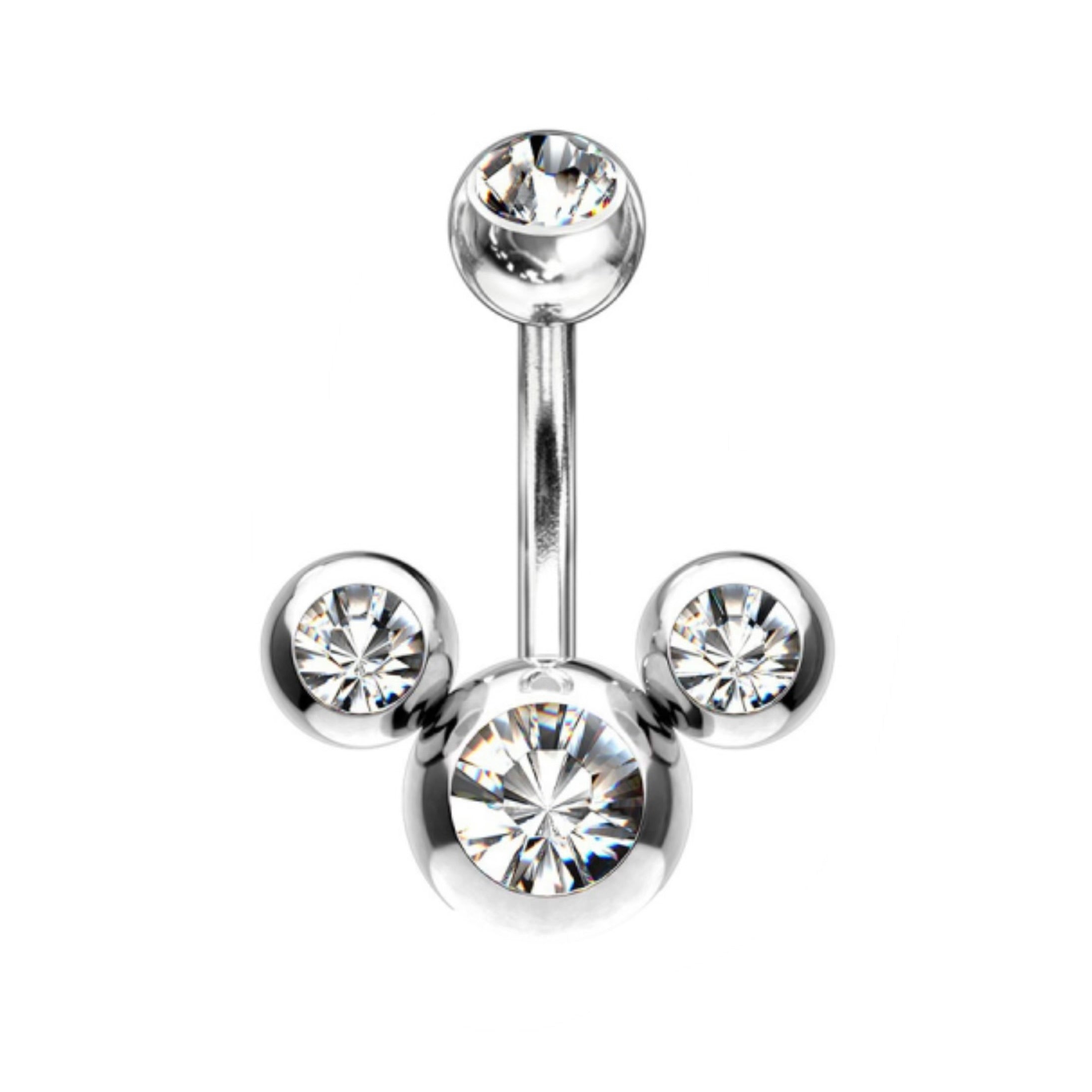 Piercing Ombelico Tris Zircone
