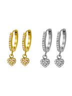 Orecchini Hoop Mini Love pendente