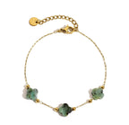 Bracciale pietre naturali - Quadrifoglio