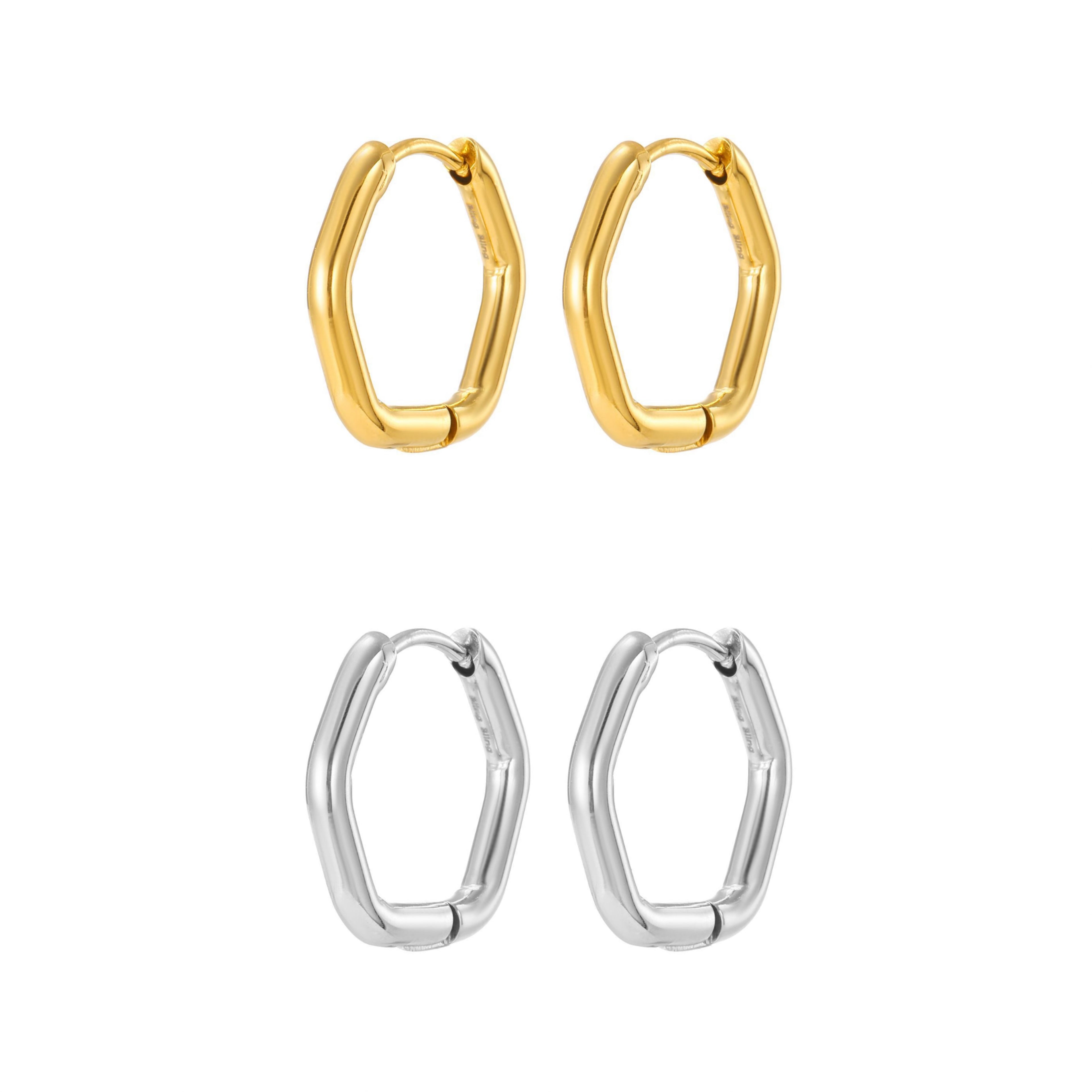 STOP&GO-Orecchini Hoop Esagono