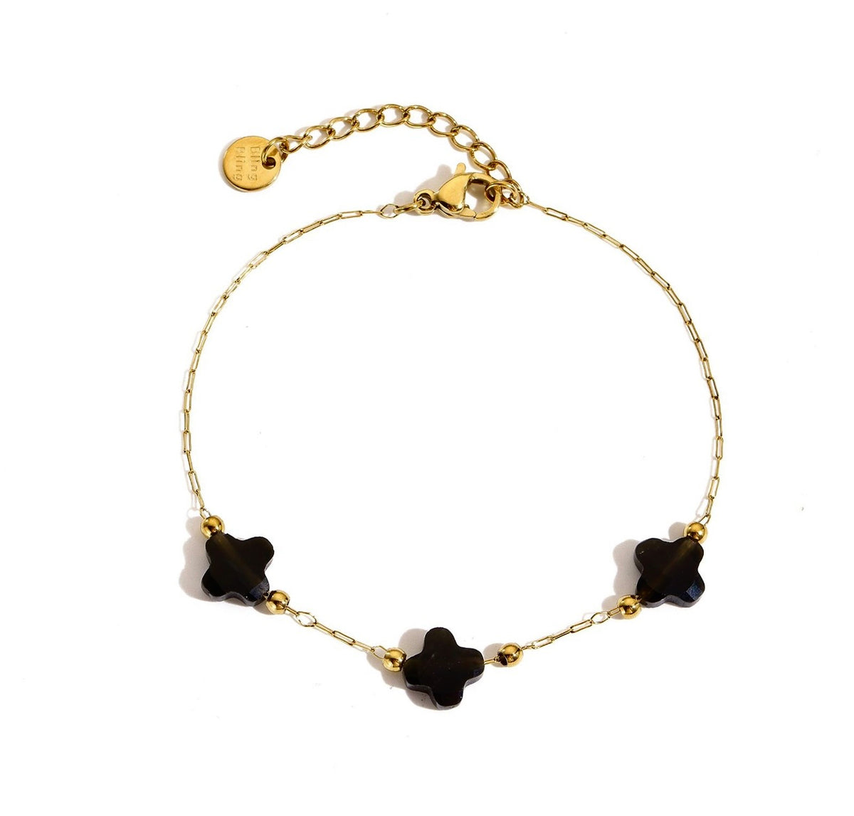 Bracciale pietre naturali - Quadrifoglio