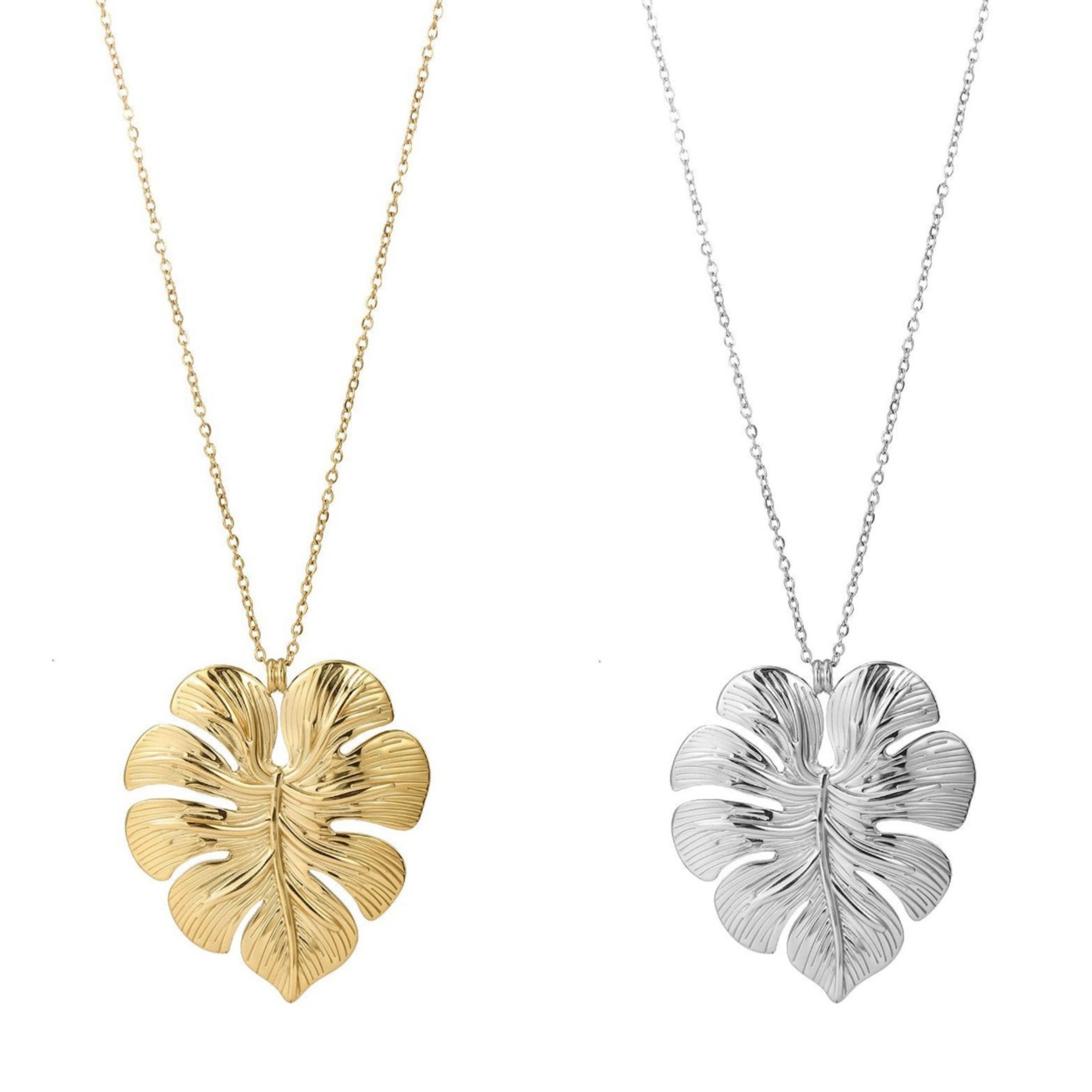 Collana Mega Pendolo Foglia