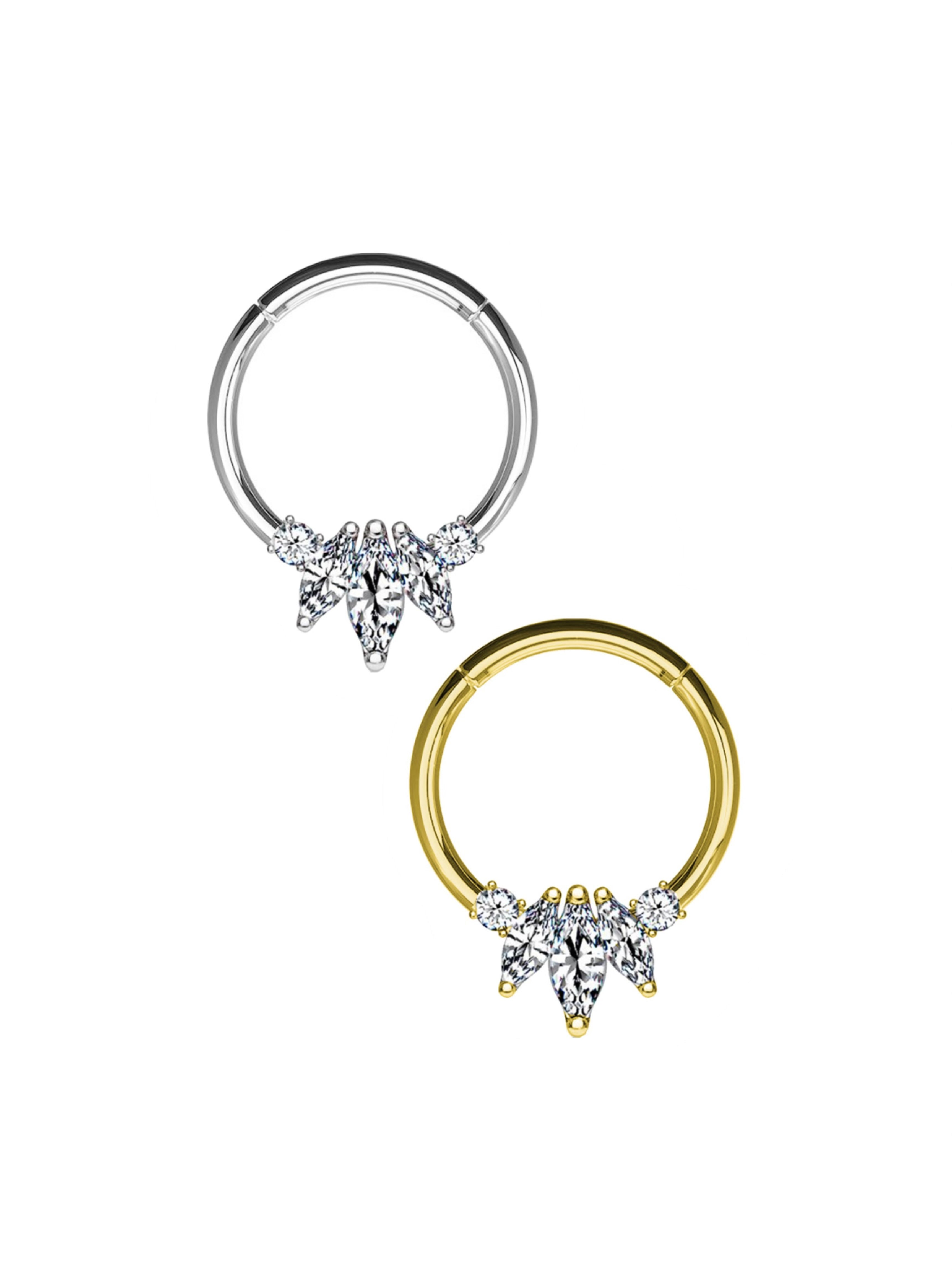 Piercing Cerchio con Zirconi