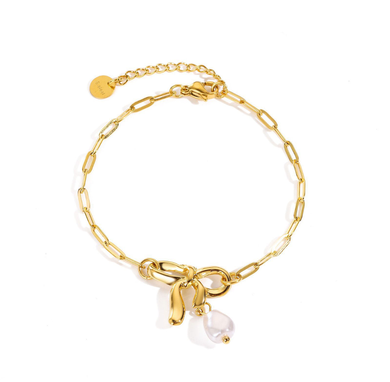 STOP&GO-Bracciale fiocco con perla
