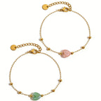 Bracciale pietra naturale - Cuore