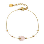 Bracciale pietra naturale - Cuore