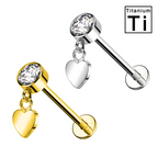 Piercing Cuore e Zirconi Titanio