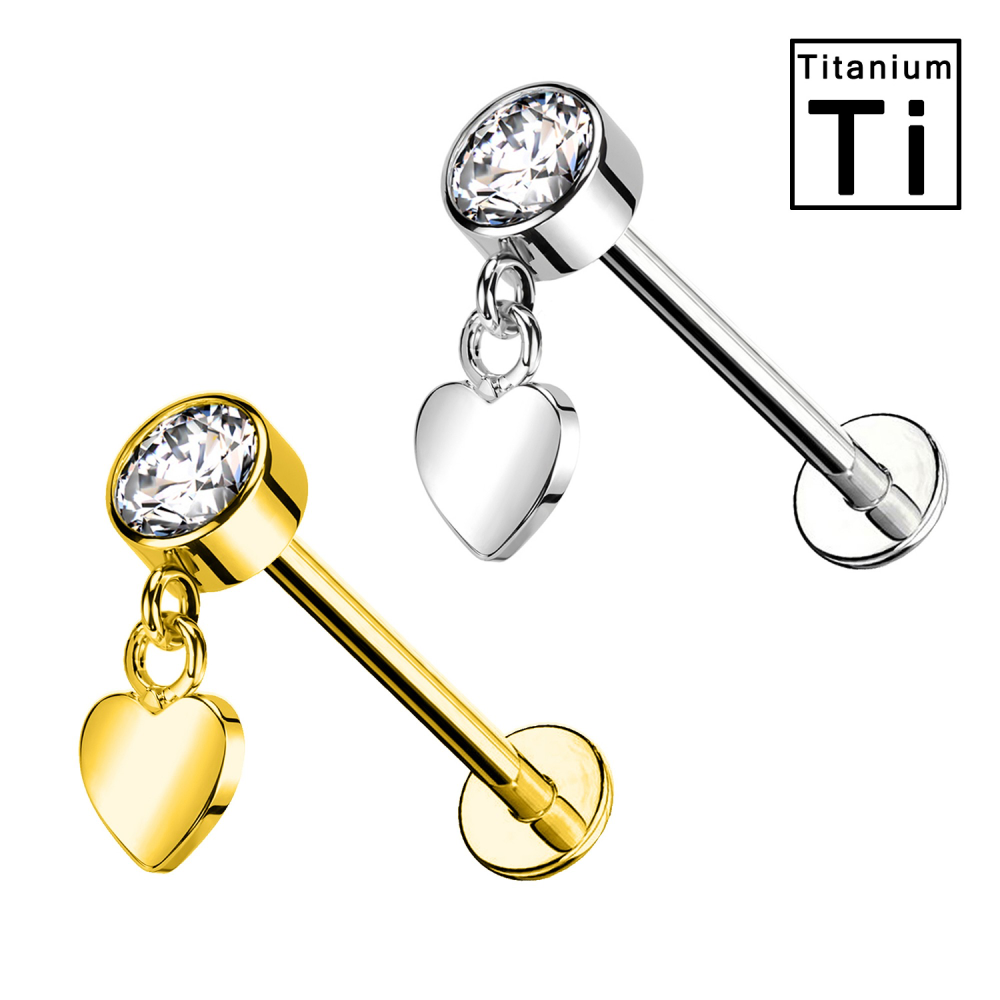 Piercing Cuore e Zirconi Titanio