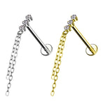 Piercing Barra Luce con catena