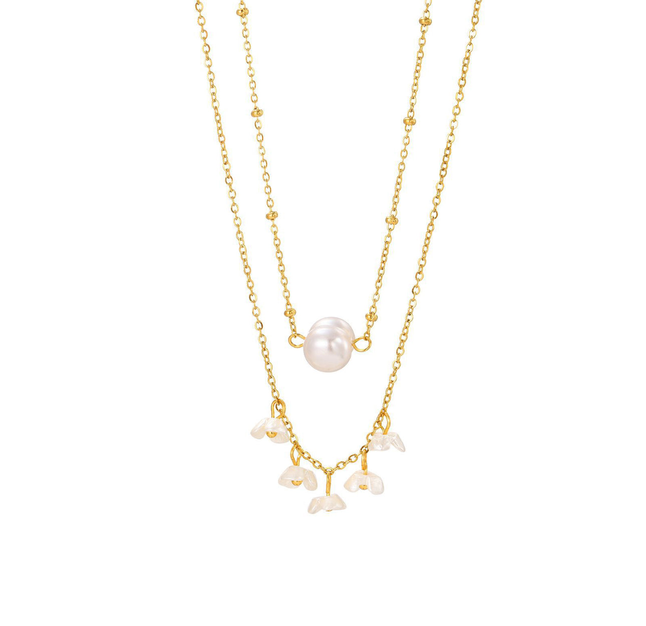 STOP&GO-Collana doppia pioggia delle perle