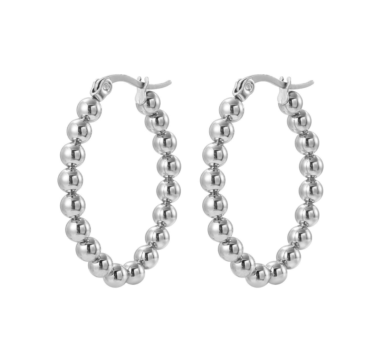 STOP&GO-Orecchini infinity ball ovale