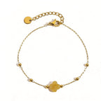 Bracciale Pietra Naturale - Monoquadrifoglio