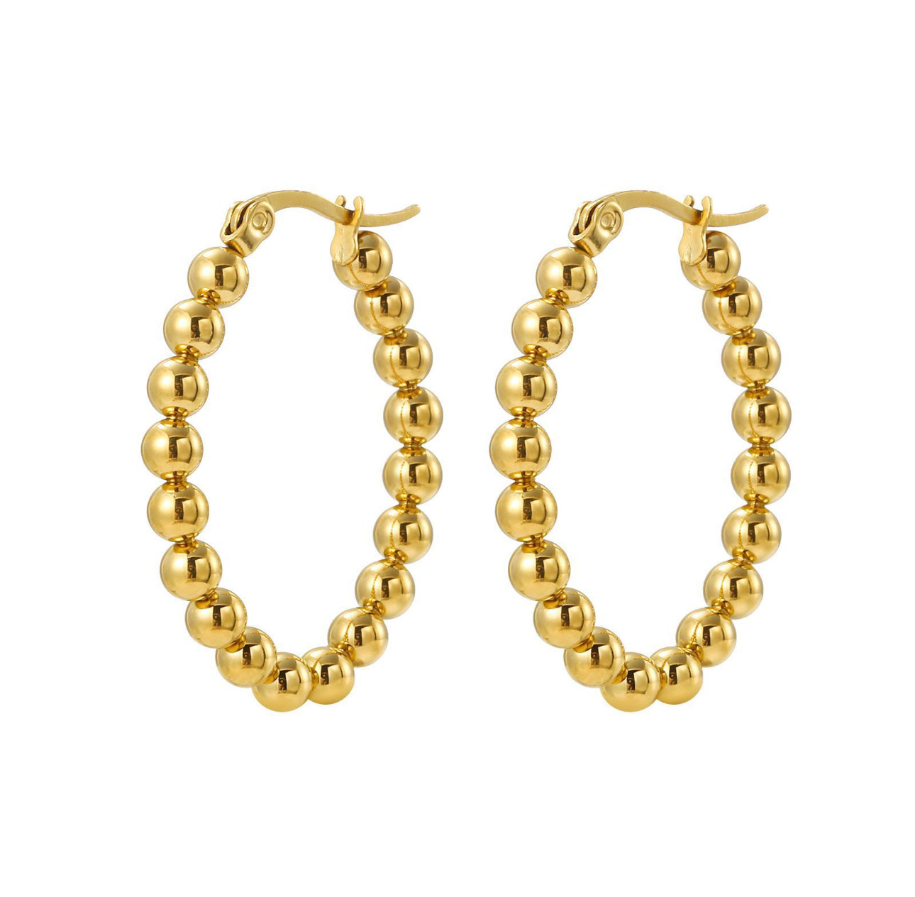 STOP&GO-Orecchini infinity ball ovale