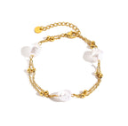STOP&GO-Bracciale perle irregolari